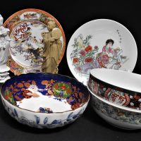 Group-Lot-of-Oriental-China-and-Figures-Incl-Bowls-Plates-etc-Sold-for-50-2019