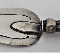 c1910-Silver-trowel-shaped-Book-Mark-with-mother-of-pearl-handle-10cms-L-Sold-for-56-2019