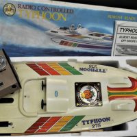 2-x-items-Boxed-1970s-115-scale-ProStar-Prod-radio-controlled-Typhoon-275-Deep-Vee-Style-Ocean-Racing-BOAT-with-Futaba-Australian-Made-Radio-control-Sold-for-35-2019