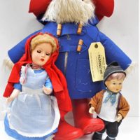3-x-toys-Large-vintage-Paddington-Bear-with-paper-tag-red-boots-hat-50cms-1970s-English-plastic-nurse-doll-porcelain-bisque-Hummel-type-Sold-for-62-2019