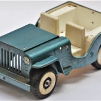 Australian-WYN-TOY-JEEP-Grey-Hammer-tone-White-wall-Wheels-White-Plastic-interior-missing-top-24-5cm-L-Sold-for-50-2019