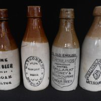 Small-lot-Vintage-Australian-Stone-Ginger-Beer-bottles-inc-N-Sloan-HAMILTON-WJ-Thornely-HORSHAM-OSullivan-Purcell-Co-Melbourne-etc-Sold-for-199-2019