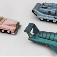 Small-lot-of-vintage-DINKY-TOYS-Thunderbirds-and-Capt-Scarlet-and-the-Mysterons-vehicles-inc-Lady-Penelopes-FAB-1-Thunderbird-2-and-Spectrum-Pursu-Sold-for-124-2019