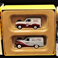 Vintage-diecast-model-cars-VANGUARDS-Austin-A35-Van-RAC-Road-Service-2-x-Austin-Sales-and-Service-Vans-of-the-1950s-In-original-boxes-Sold-for-37-2019