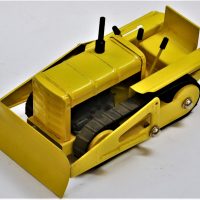 Vintage-pressed-tin-toy-yellow-bull-dozer-with-operational-blade-Poss-Australian-Approx-27cml-Sold-for-43-2019