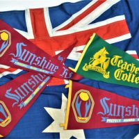 Group-lot-flag-and-pennants-inc-Vintage-Australian-flag-etc-Sold-for-37-2019