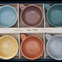 Set-of-6-colourful-boxed-60s70s-Ray-Cook-Hand-Made-Pottery-designed-by-Guy-Boyd-Ramekins-Sold-for-62-2019