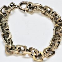 Mid-Century-Modern-Scandinavian-SILVER-Bracelet-stylish-square-shaped-links-marks-sighted-but-illegible-Sold-for-149-2019