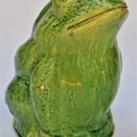 1930s-Bosley-Adelaide-heavy-green-earthenware-pottery-figure-of-a-green-frog-unmarked-19cms-H-Sold-for-161-2020