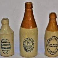 3-x-vintage-stoneware-GINGER-BEER-BOTTLES-inc-R-Harrison-Fitzroy-S-Mason-Wodonga-and-Geo-Hays-Colac-Sold-for-174-2020