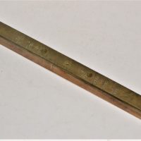 GAUGE-Mounted-to-Timber-Brass-Panel-Measuring-Implement-MID-GEAR-to-centre-STEAM-measurements-either-side-in-increments-of-3-55cm-L-Sold-for-50-2020