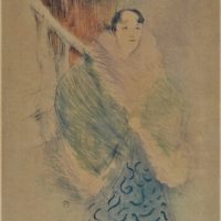Gilt-framed-Toulouse-Lautrec-coloured-lithograph-Untitled-Portrait-of-women-in-fur-coat-signed-in-image-50-x-53-cms-Sold-for-99-2020