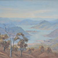 Lartge-Framed-NORMA-KETT-Australian-Active-c197080s-Oil-Painting-THE-RESERVOIR-Signed-Dated-73-lower-left-495x75cm-Sold-for-43-2020
