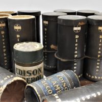 Vintage-box-lot-incl-Edison-and-Dictaphone-Canisters-and-rolls-Metal-Dictaphone-Canister-holder-etc-Sold-for-56-2020