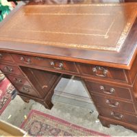 Twin-pedestal-Mahogany-desk-with-leather-inlay-desktop-Sold-for-124-2020