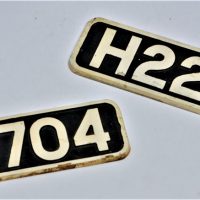 2-x-Vintage-style-Cast-RAILWAY-LOCOMOTIVE-Number-Plates-R704-H220-205cm-L-each-Sold-for-50-2020
