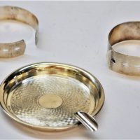 BIRMINGHAM-Sterling-Silver-hallmarked-2-x-Cuff-Bangles-with-turned-pattern-and-c1945-Vales-Charles-Ashtray-with-turned-detail-Sold-for-50-2020