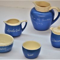 Small-lot-TORQUAY-WARE-ceramics-inc-creamers-sugar-bowls-etc-Sold-for-25-2020