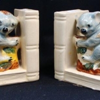 c1950's figural Koala china bookends - Sold for $25 - 2016