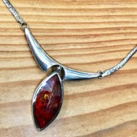 1970s-Silver-necklace-with-amber-drop-pendant-Sold-for-50-2019