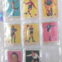 8 x SCANLEN'S FOOTYBALL cards - 2 x 65's Papley & Hay & 6 x 1964 Baldock, Eastman, Mann, Nicholls, Walker & Teasdale - Sold for $238 - 2008
