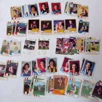 Approx 80 x vintage FOOTBALL  CARDS mainly SCANLENS incl Dempsey, Alves, Trott, Newman, Thorpe, Bourke, Kink, Jezza etc - Sold for $55 - 2008