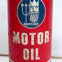 Vintage NEPTUNE OIL Co Tin - one imp Quart - approx 21cm high - some very light wear to text - Sold for $85 - 2014