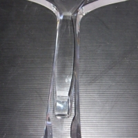 Contemporary crystal CRUCIFIX signed VAL ST LAMBERT - 28cms high - Sold for $73 - 2014