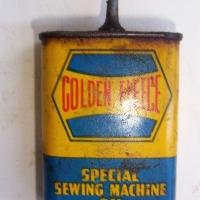 GOLDEN FLEECE special Sewing Machine OIL tin - Sold for $183 - 2014