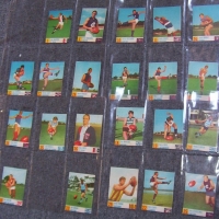 22 x 1970's KELLOGS Football CARDS - incl Goggin, Ross Smith, SKILTON, Demsey, Thorpe, Bob, Kevin Murray, JESSA, Parkin, Davis etc - Sold for $183 - 2014