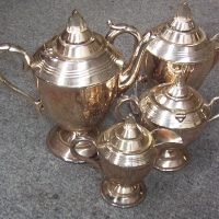 Lovely 4 piece EPNS tea SERVICE - made by SIR JOHN BENNETTS - Sold for $61 - 2014