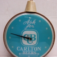 Large GB Carlton Beers light up advertising pub  CLOCK - Sold for $342 - 2014