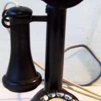 1920's black Bakelite Pedestal TELEPHONE direct dial instrument - Sold for $159 - 2014