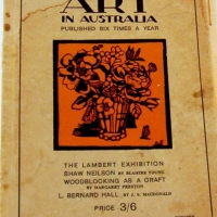 1930s ART IN AUSTRALIA magazine with MARGARET PRESTON woodblock to cover - Sold for $183 - 2014