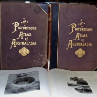 3 x bound vol Set - The Picturesque ATLAS of AUSTRALASIA edited by Hon Andrew Garran with heaps of engravings - cright 1887 - Sold for $317 - 2014