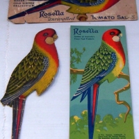 4x vintage ROSELLA BLOTTERS, with colourful rosella image & script to the front - Sold for $67 - 2014