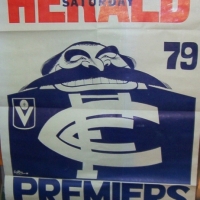 1979 Carlton Football Club premiership WEG poster - exc Condition - Sold for $195 - 2014