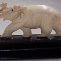 Small carved IVORY figure of an ELEPHANT - 75cm long - Sold for $122 - 2014
