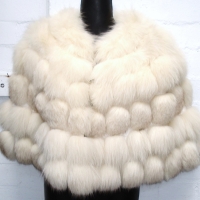 2 x white FURS - incl White fur & kid leather CAPE produced by Whitebear Ltd & Jacket size 14 - Sold for $366 - 2014