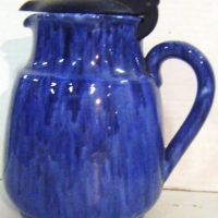 Fab Blue Australian pottery Electric jug with Melrose-Like Mottled Blue Glaze, H22cm - Sold for $134 - 2008