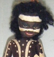 1950's ABORIGINAL Cloth DOLL on Mulga Wood Stand - The MOOPIL Doll - Original Souvenir from the 1936 Film UNCIVILISED, directed by Charles Chauval, w - Sold for $268 - 2008