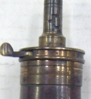 19th C SYKES Brass & Copper POWDER FLASK, L18cm - Sold for $98 - 2008