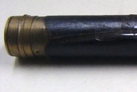19th C Retractable BRASS TELESCOPE, with remains of leather cover - Sold for $195 - 2008