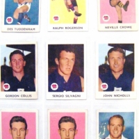 9 x 1965 x SCANLENS Football CARDS -- Tuddenham, Crowe, Nicholla, Silvagni, Peck, Collis, Baldock, etc - Sold for $305 - 2008