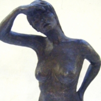 Bronze sculpture - The BATHER - marked with initial TW - 36cms H - Sold for $378 - 2008