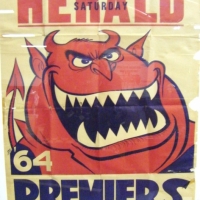 Framed 1964 WEG Melbourne PREMIERS poster - some faults - Sold for $640 - 2008