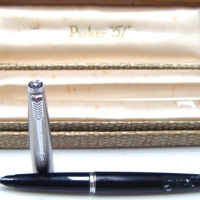 Group lot - 3 x PARKER 51 Fountain PENS & boxed Conway Stewart green cracked ice Fountain Pen & propelling pencil - Sold for $79 - 2008