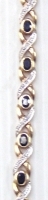 Ladies 9ct yellow gold BRACELET set with SAPPHIRES and small DIAMONDS - Sold for $390 - 2009