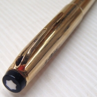 Gilt MONT BLANC No88 Ballpoint PEN with White Star to End - Sold for $79 - 2009