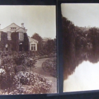 2 x albumen PHOTOGRAPHS - Ercildoun, Learmonth, built in 1838 & untitled with lake scene & house - 27 x 36 cms - Sold for $134 - 2009